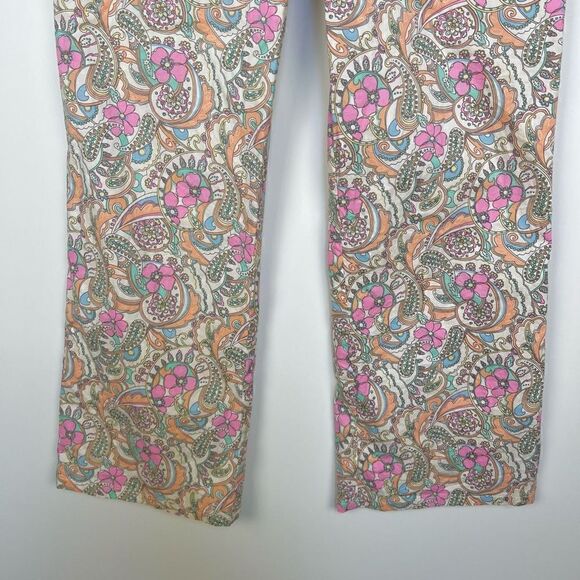 Vintage Y2K Nanette Lepore Retro Pants Wide Leg Flare Flower Power Hippie size 4 - Picture 6 of 8